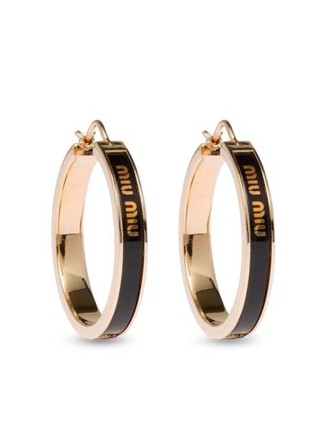 miu miu earrings gold|miumiu hoop earrings.